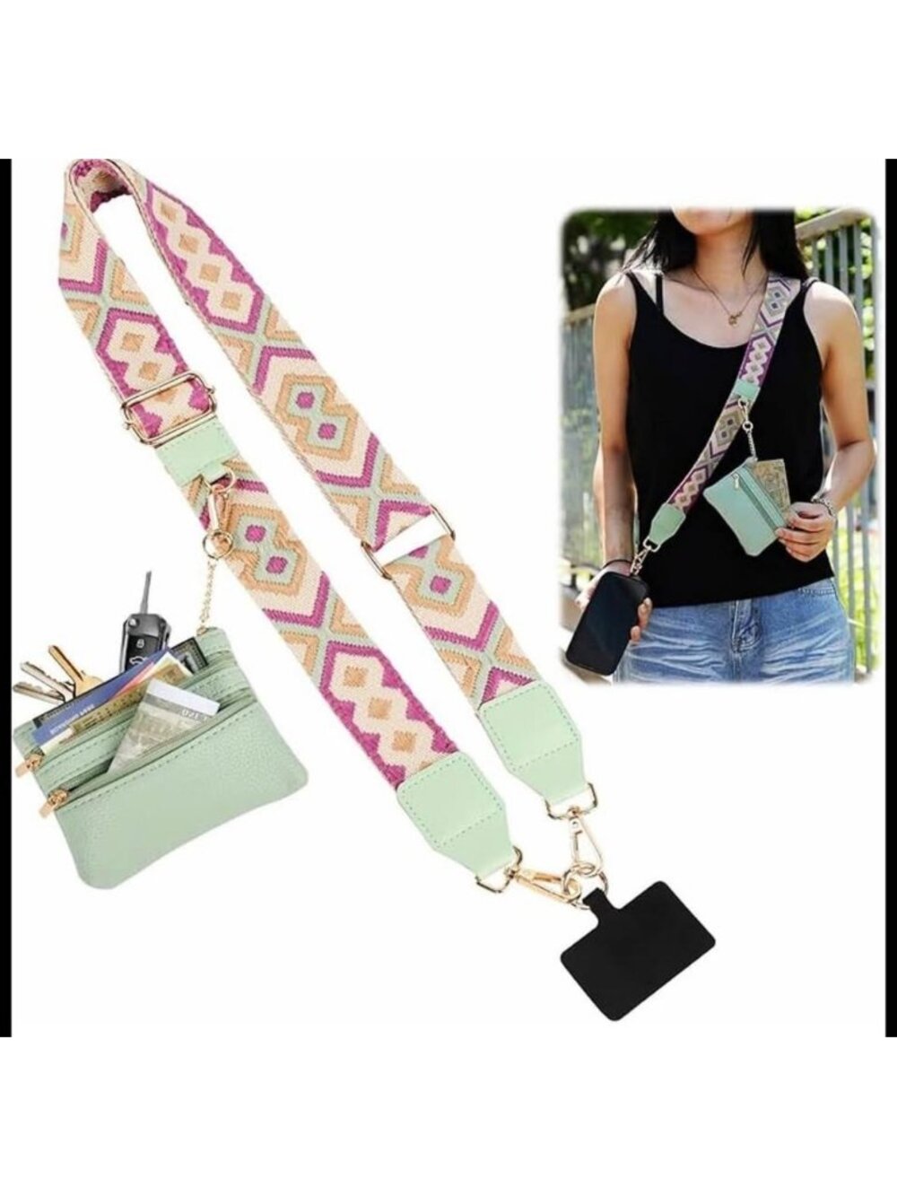 NEW! Crossbody Phone Strap Lanyard with Coin Purse